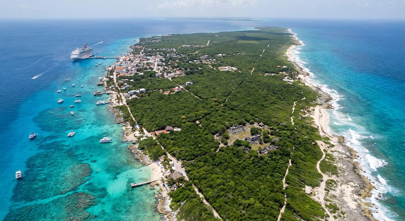 Vista aérea de Cozumel