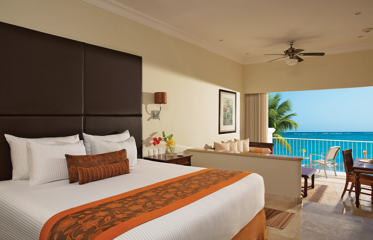 Habitación acogedora con vista al mar en Dreams Tulum
